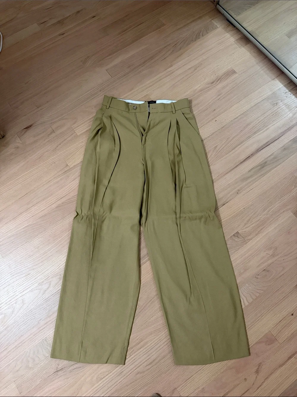 Banana Republic Lena Wide-Leg Linen-Blend Pant in New khaki